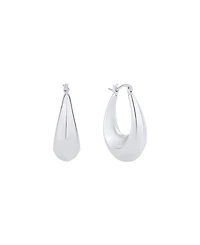 And Now This 18K Gold Plated or Silver Plated Hoop Earring