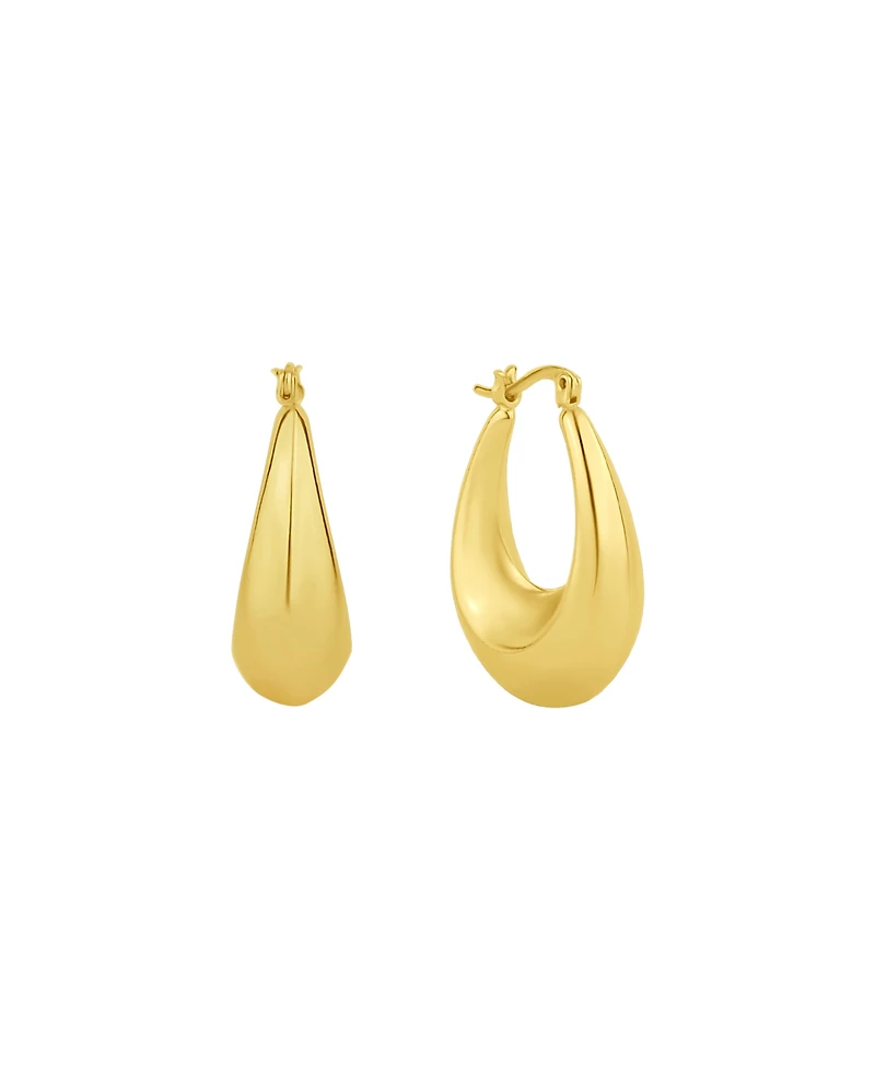 And Now This 18K Gold Plated or Silver Hoop Earring