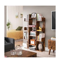 Bookcase, Tree-shaped Bookshelf With Storage Shelves, Rounded Corners