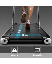 Sugift 2.25HP 2 in 1 Folding Treadmill with App Speaker Remote Control