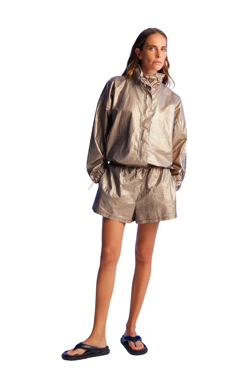 Nocturne Women's Bronze Metallic Jacket