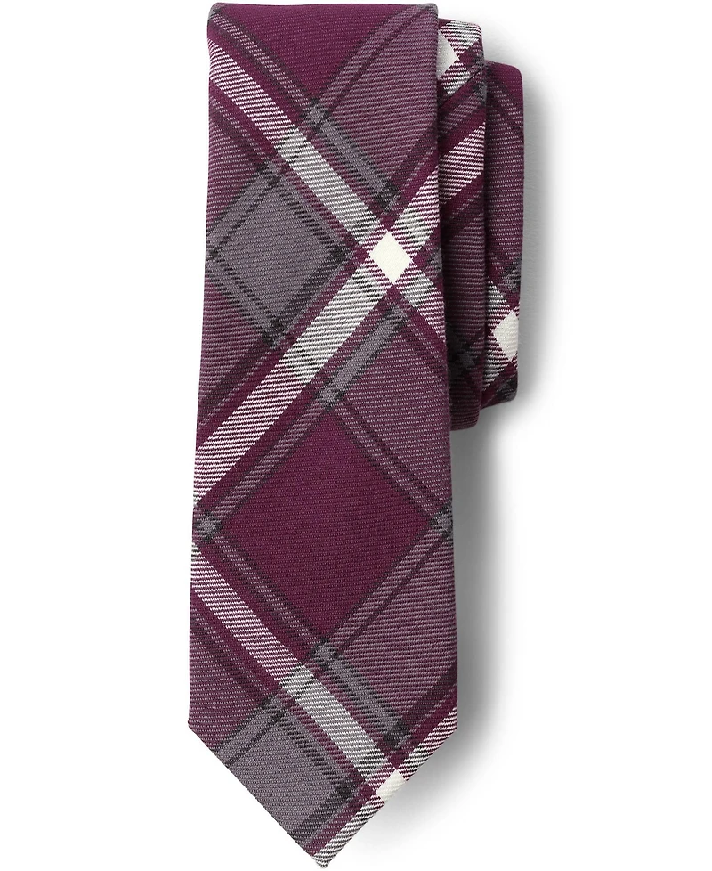 Lands' End Men's School Uniform Adult Plaid To Be Tied Tie