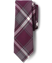 Lands' End Men's School Uniform Adult Plaid To Be Tied Tie