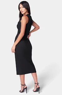 Bebe Women's Rib Sleeveless Midi Dress