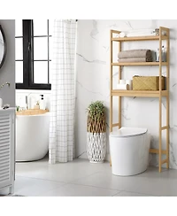 4-Tier Over-the-Toilet Storage Shelf Space-Saving Organizer for Bathroom Essentials