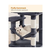 Slickblue Cat Tree, Tower, Condo With Scratching Posts, Hammock, Plush Perch, Activity Center