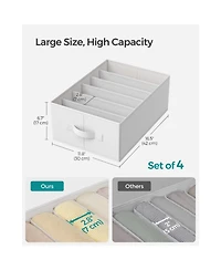 6-Grid Wardrobe Clothes Organizer for Neat and Space-Saving Storage