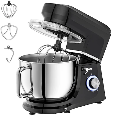 Sugift 7.5 Qt Tilt-Head Stand Mixer 6 Speed with Egg Whisk, Dough Hook & Flat Beater