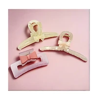 Looped Clip - Matte Pink Bow
