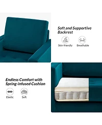 Hulala Home Elastus Modern Club Chair with Metal Legs