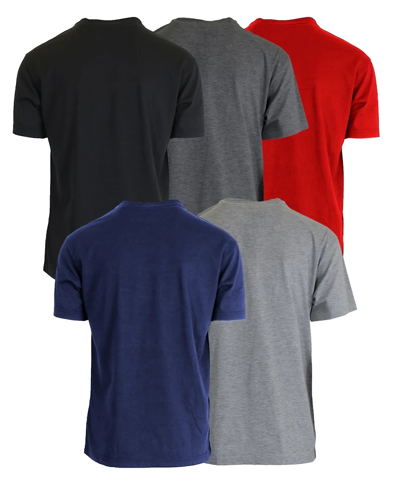 Blue Ice Men's Short Sleeve Crew Neck Tee-5 Pack