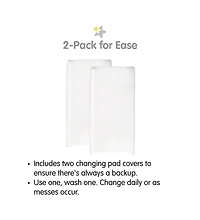 BreathableBaby Waterproof Cover, For 32" x 16" Changing Pad (2-Pack))