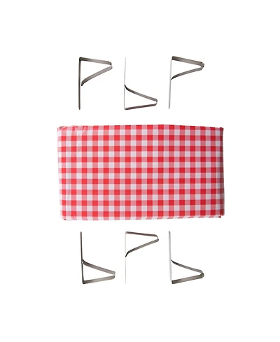 Stansport Picnic Tablecloth with Clamps Combo Pack
