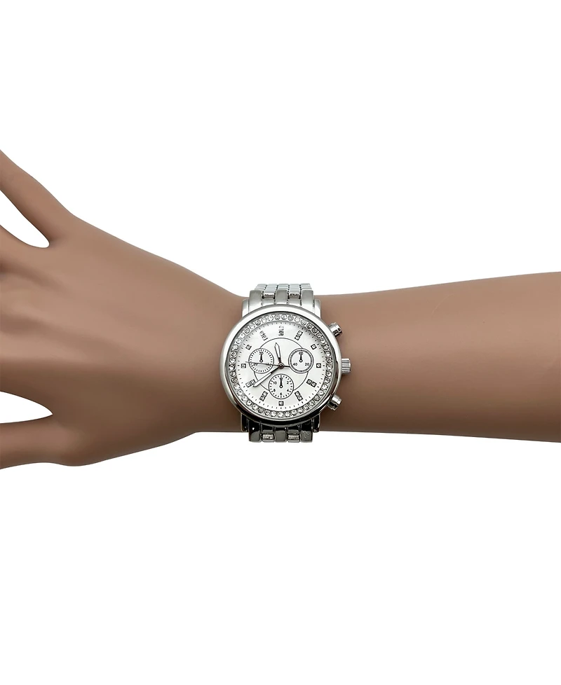 Olivia Pratt Round Rhinestones Analog Display Women Watch