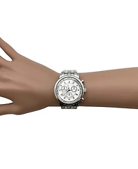 Olivia Pratt Round Rhinestones Analog Display Women Watch