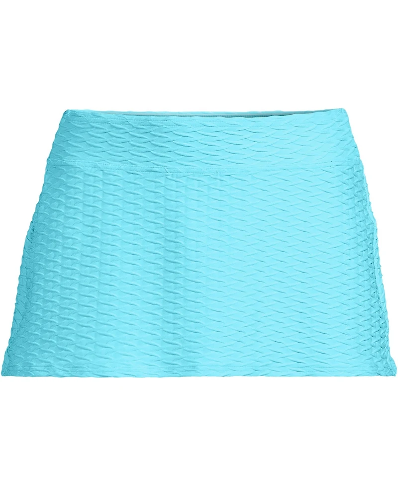 Lands' End Women's Texture Mini Swim Skirt Bottoms