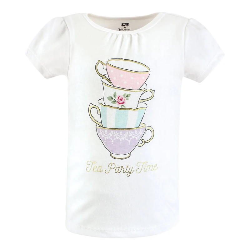 Hudson Baby Girls Short Sleeve T-Shirts, Ice Cream Dino