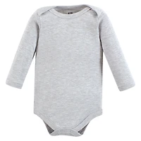 Hudson Baby Boys Long-Sleeve Cotton Bodysuit Collection 7-Piece Set