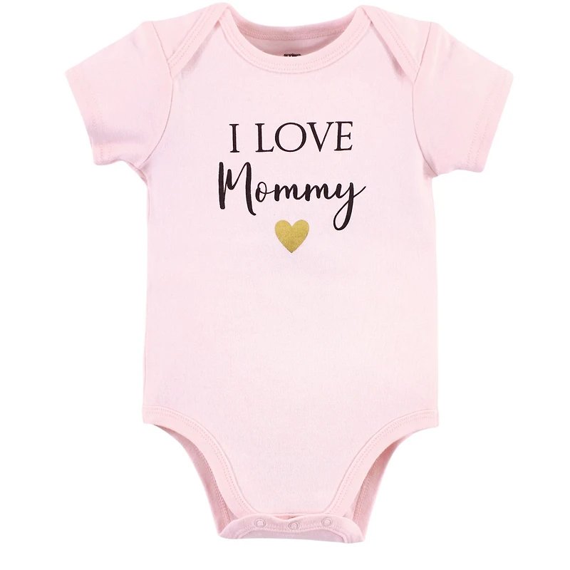 Hudson Baby Baby Girls Hudson Essential Three-Piece Set of Cotton Bodysuits