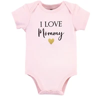 Hudson Baby Baby Girls Hudson Essential Three-Piece Set of Cotton Bodysuits