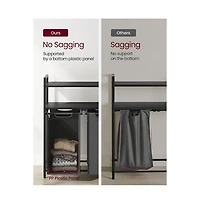 Slickblue Laundry Hamper, Sorter With 2 Pull-out And Removable Bags, Shelves, For Room