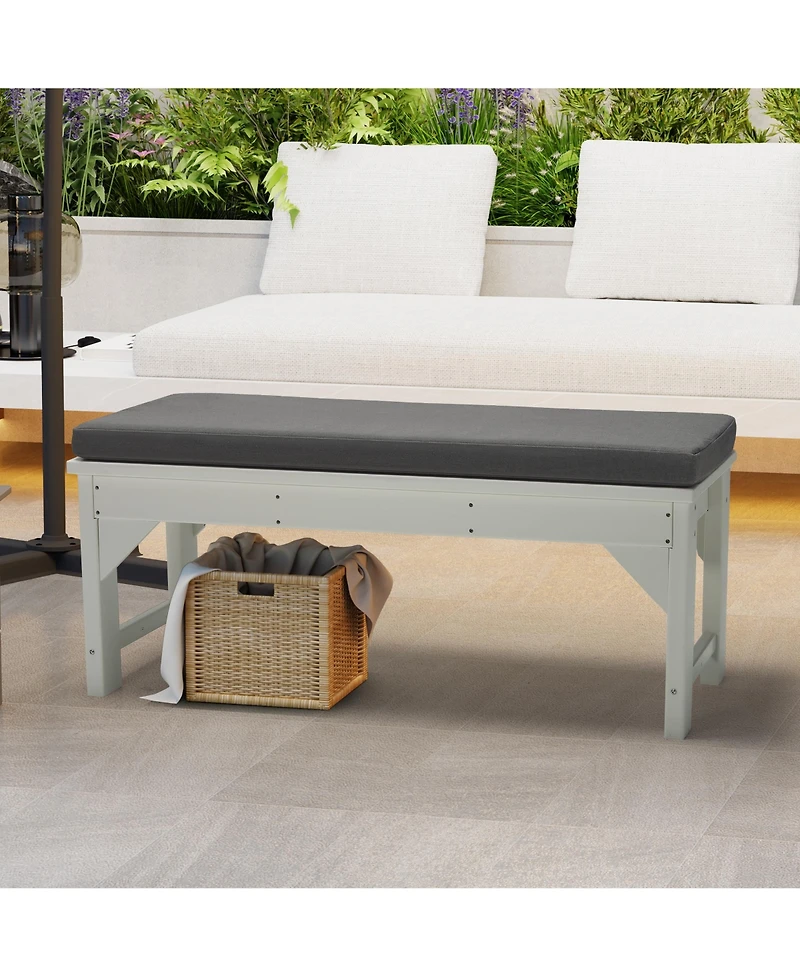 WestinTrends Water Repellent Outdoor Patio Bench Seat Cushion, 43" x 18"