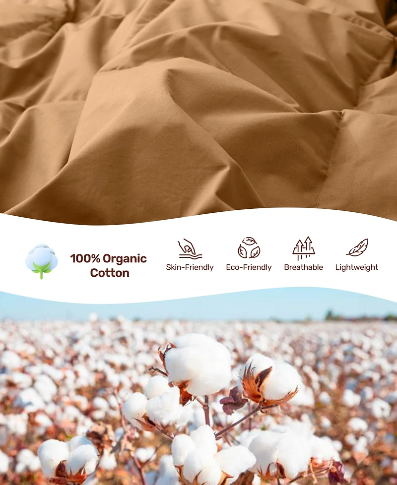 Unikome Cotton Goose Down Feather Fiber Comforter