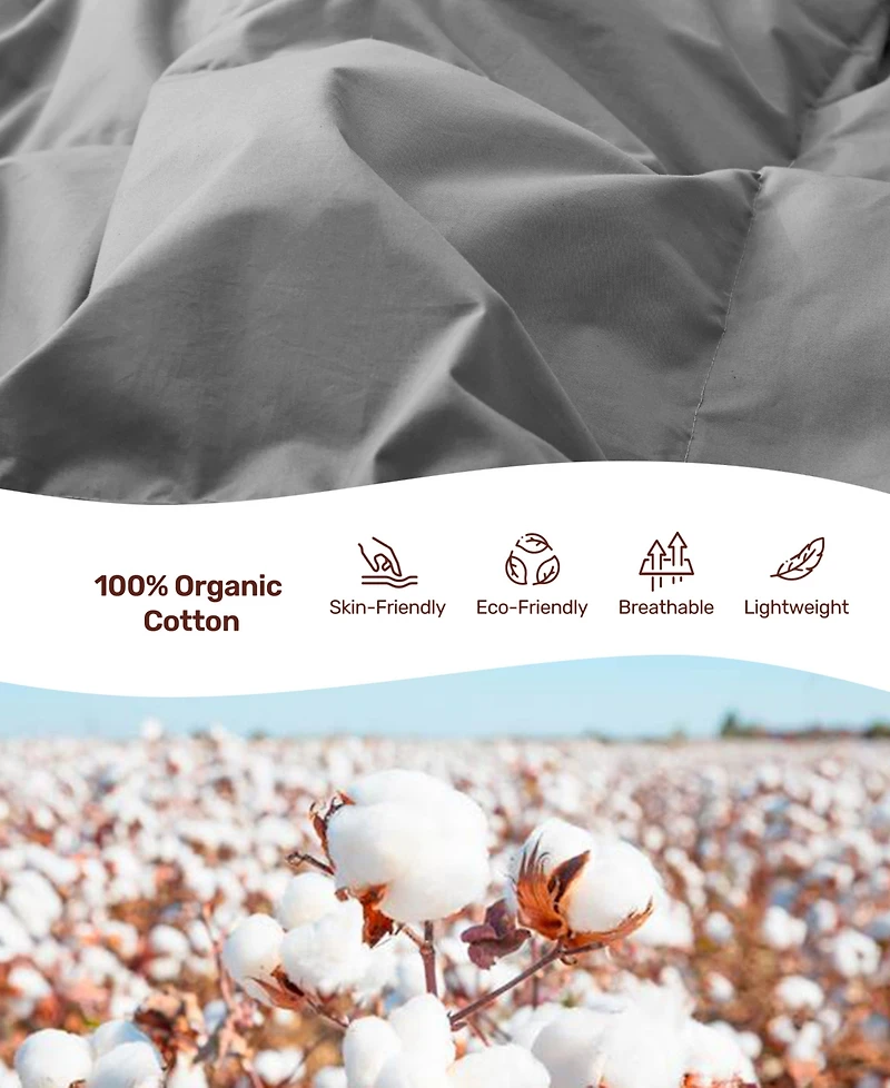 Unikome Cotton Goose Down Feather Fiber Comforter