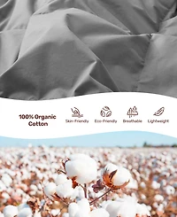 Unikome Cotton Goose Down Feather Fiber Comforter