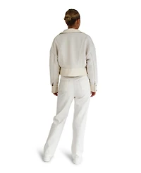 Belle & Bloom Women's Mad Love Cropped Bomber Jacket