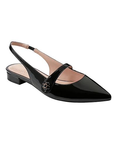 Bandolino Women's Aubriana Pointed Toe Slingback Mary Jane Flats