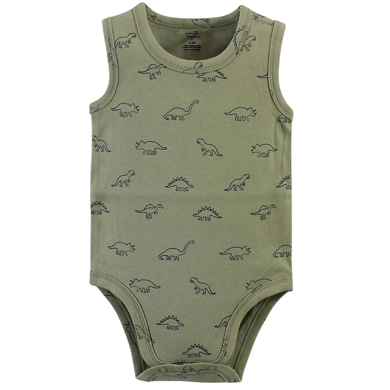 Touched by Nature Baby Boys Five-Piece Organic Cotton Sleeveless Onesies