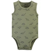 Touched by Nature Baby Boys Five-Piece Organic Cotton Sleeveless Onesies