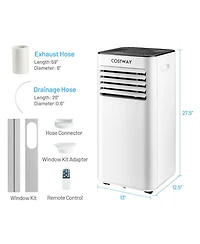 10000 Btu Portable Evaporative Air Cooler Dehumidifier with 24H Timer