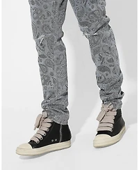 Saint Morta Mens Paisley Skulls Jeans