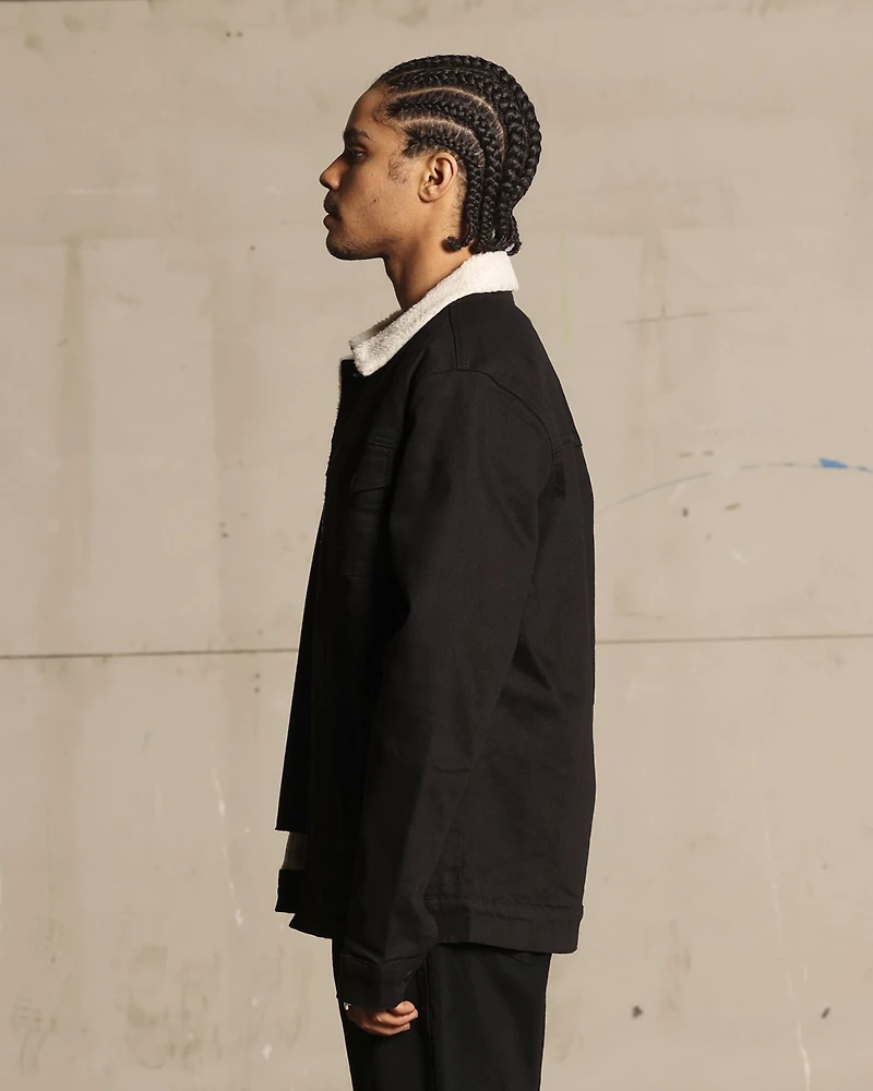 Saint Morta Mens Faux Sherpa Denim Jacket