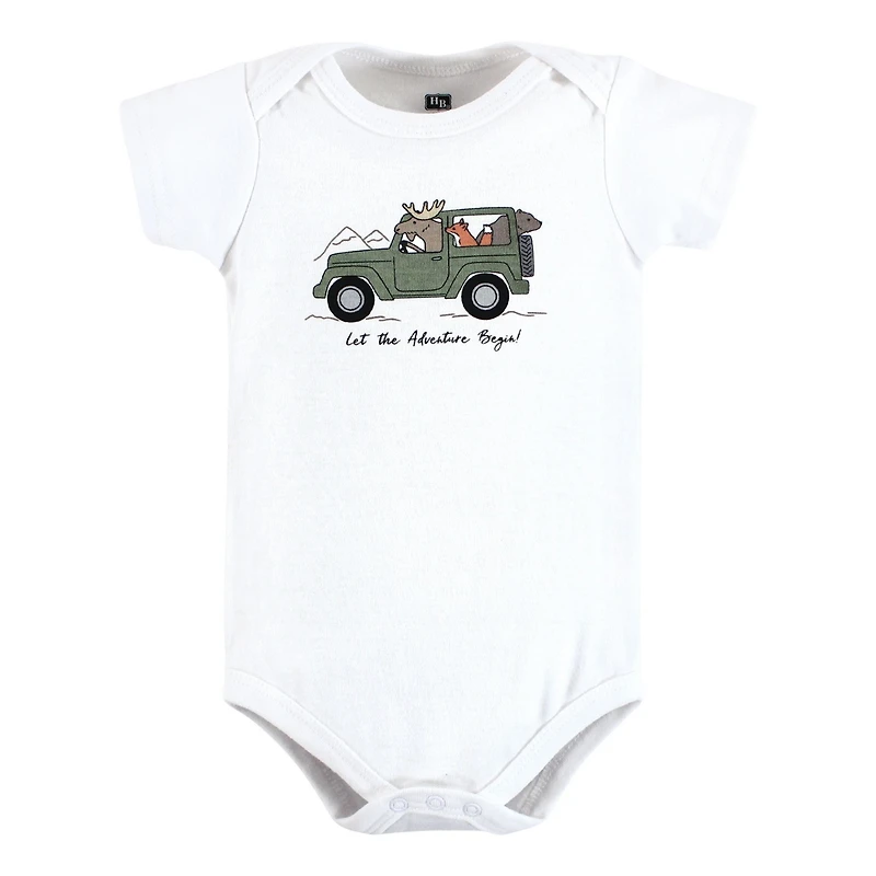 Hudson Baby Boys Cotton Bodysuits