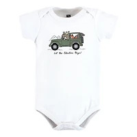 Hudson Baby Boys Cotton Bodysuits
