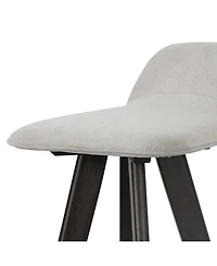 Glamour Home 25.98" Asta Rubberwood, Fabric Counter Height Stool