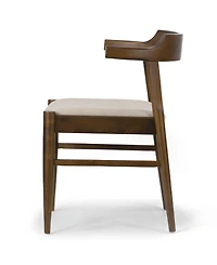 Glamour Home 28.35" Atlas Rubberwood, Fabric Dining Chair, Set of 2