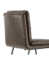 Glamour Home 26.5" Aulani Iron, Polyester Counter Height Stool, Set of 2