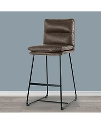 Glamour Home 30" Aulani Iron, Polyester Barstool
