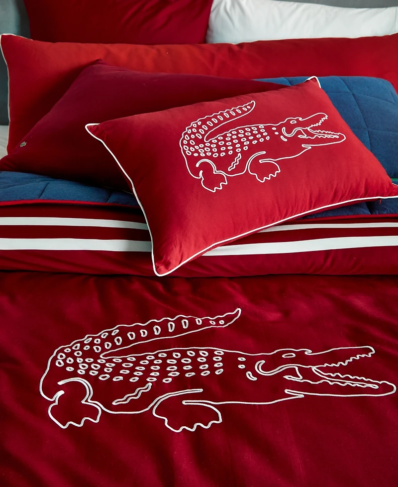 Closeout! Lacoste Home Big Croc Decorative Pillow, 16" x 24"