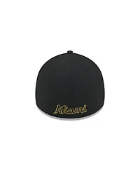 New Era Men's Black Miami Marlins 2024 Armed Forces Day 39THIRTY Flex Hat