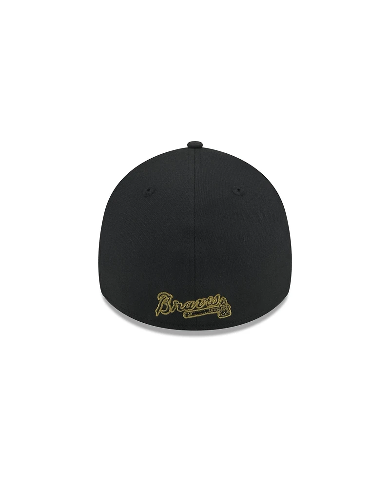 New Era Men's Black Atlanta Braves 2024 Armed Forces Day 39THIRTY Flex Hat