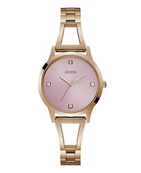 Guess Women's Analog Rose Gold Tone Stainless Steel Watch 34 mm