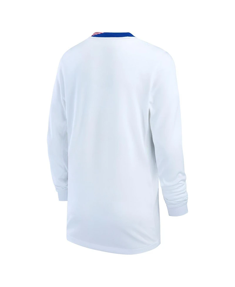 Nike Big Boys and Girls White Usmnt 2024 Home Replica Long Sleeve Jersey