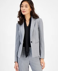 Kasper Women's Stretch Crepe One Button Blazer, Regular & Petite