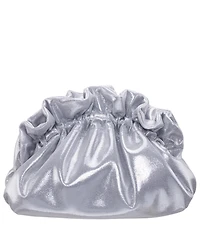 Nina Metallic Gathered Crossbody Pouch Bag
