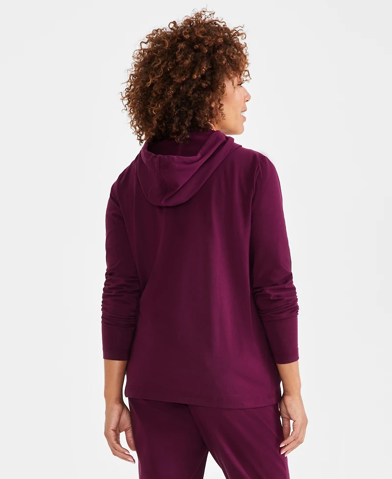 Style & Co Women's Zip-Front Hooded Sweatshirt, Created for Macy's